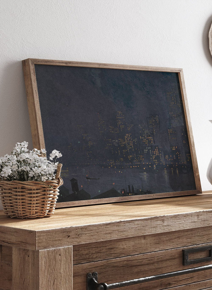 "Skyscrapers at Night" Art Print_Sugar & Canvas