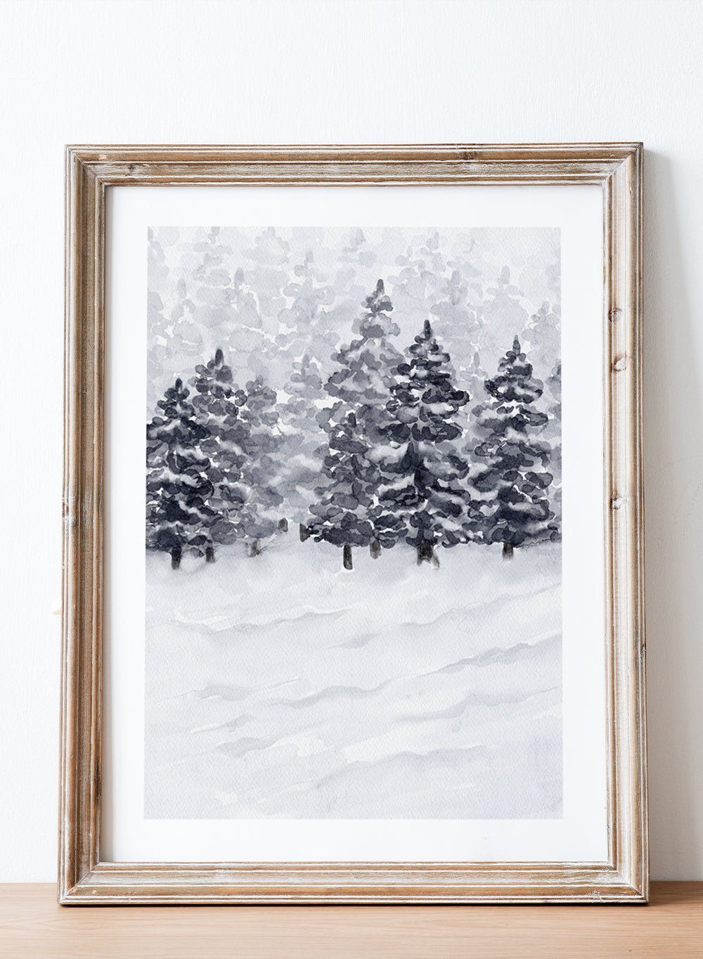 "Snow Capped Trees" Art Print_Sugar & Canvas