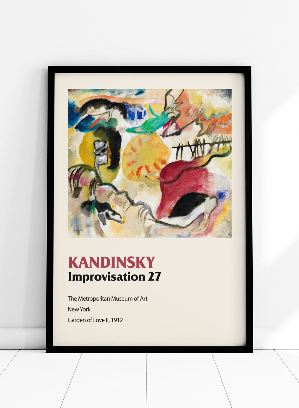 Kandinsky Improvisation 27 Garden of Love II 1912 Vintage Poster Art Print | Abstract Wassily Kandinsky Painting, Museum Exhibition