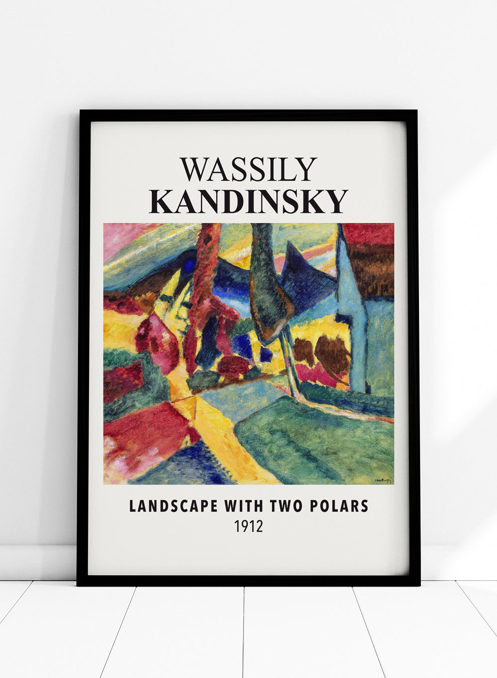 Kandinsky Landscape With Two Poplars 1912 Vintage Poster Wall Art Print | Abstract Wassily Kandinsky Painting, Colorful Geometric Decor