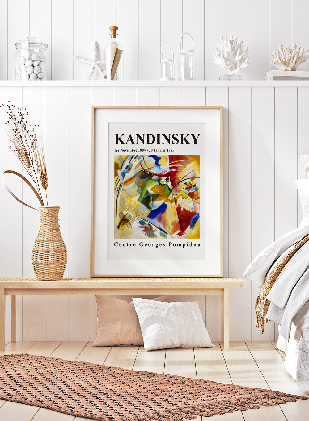 Wassily Kandinsky Painting with Green Center Vintage Fine