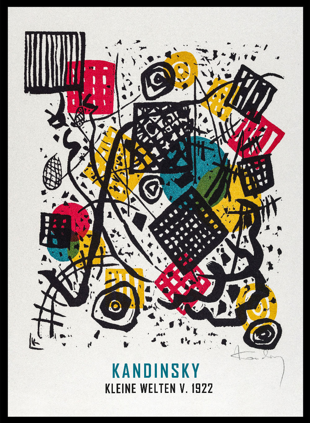 Kandinsky Small Worlds V Kleine Welten V Vintage Poster Art Print | Abstract Wassily Kandinsky Painting, Colorful Geometric Wall Art