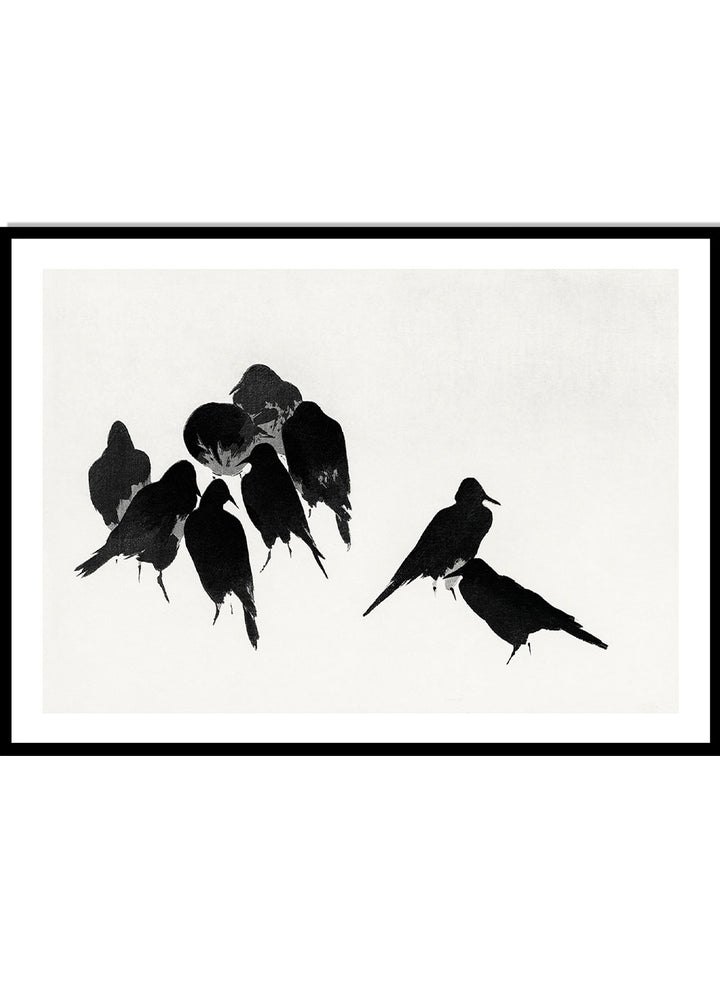Watanabe Seitei "Crows" Art Print_Sugar & Canvas