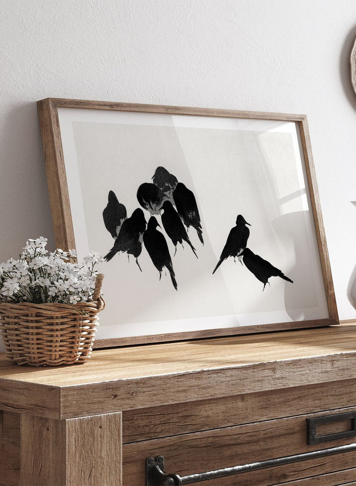 Watanabe Seitei "Crows" Art Print_Sugar & Canvas