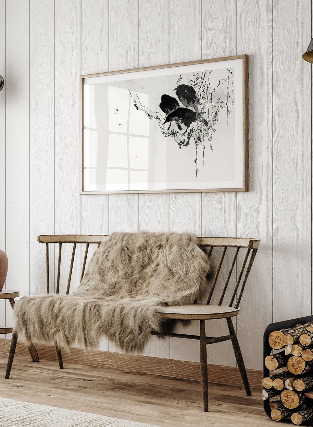 Watanabe Seitei "Japanese Crows Perched On A Branch" Art Print_Sugar & Canvas