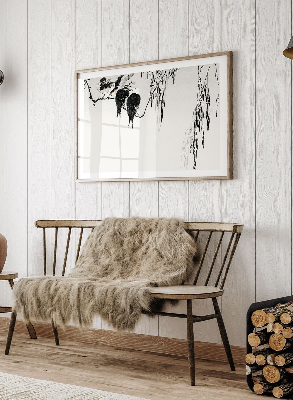 Watanabe Seitei "Perched Magpies" Art Print_Sugar & Canvas