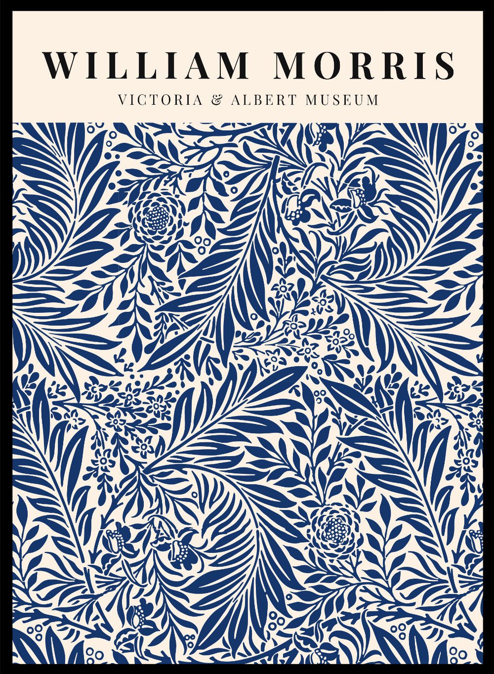 William Morris Blue Larkspur Art Print_Sugar & Canvas