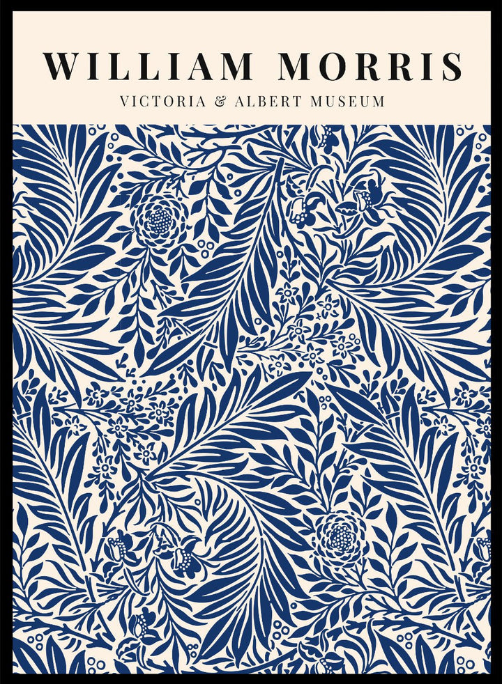 William Morris Blue Larkspur Art Print_Sugar & Canvas