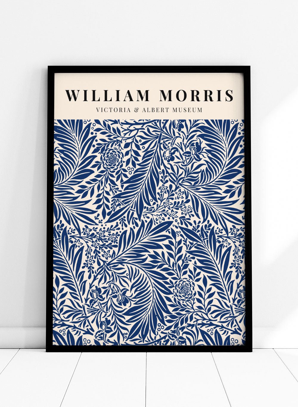 William Morris Blue Larkspur Art Print_Sugar & Canvas