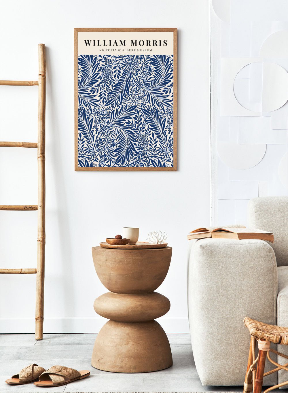 William Morris Blue Larkspur Art Print_Sugar & Canvas