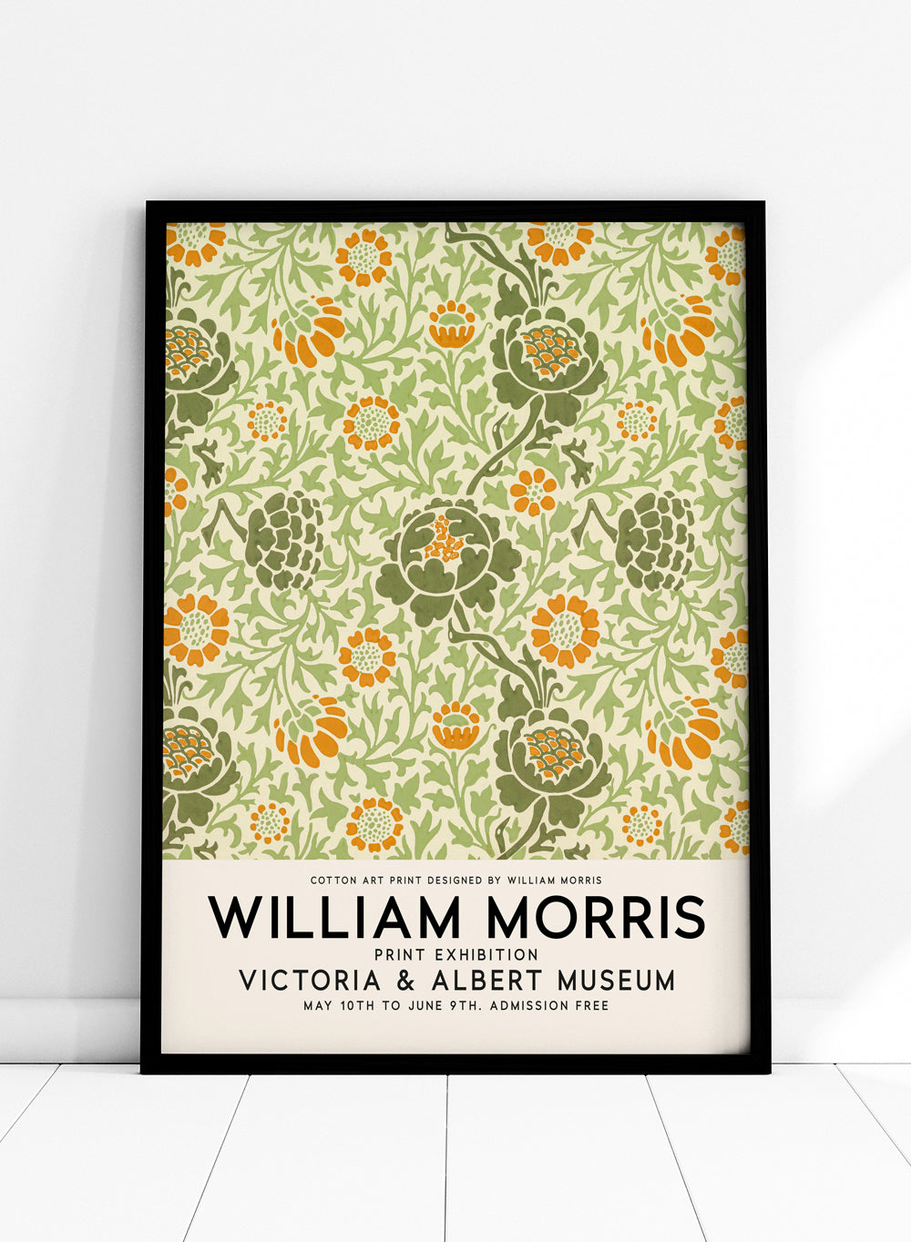 William Morris Grafton Pattern 1883 Vintage Botanical Floral Poster Wall Art Print | Colorful Art, Victoria & Albert Art Museum Exhibition, Art Nouveau 