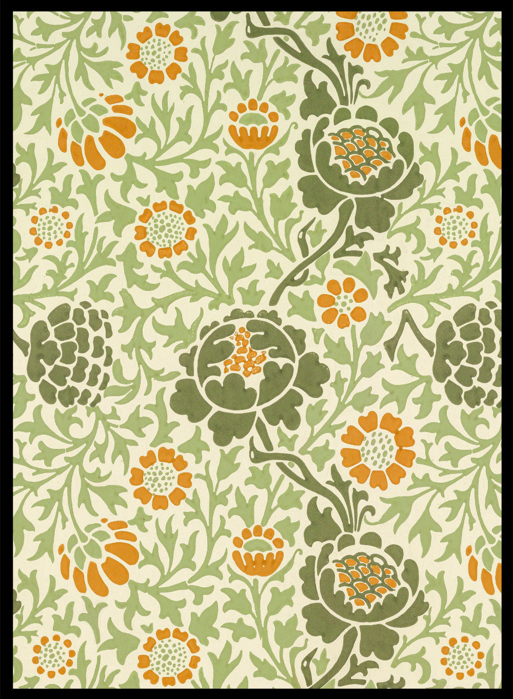 William Morris Grafton Pattern 1883 Vintage Poster Botanical Floral Art Print | Colorful Art, Victoria & Albert Art Museum Exhibition, Art Nouveau 