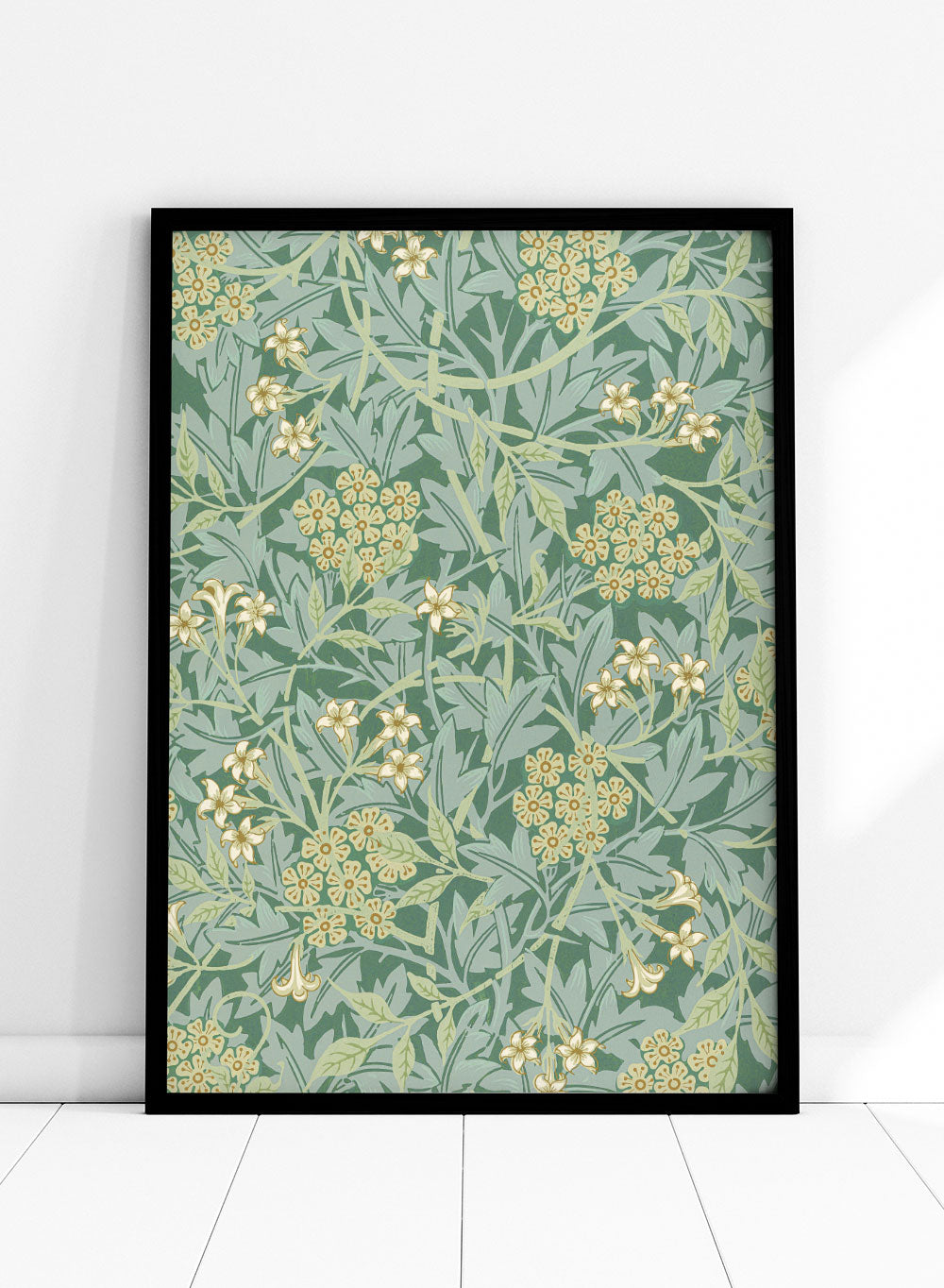 William Morris Jasmine Pattern Botanical Vintage Poster Art Print | Colorful Art, Victoria & Albert Art Museum Exhibition, Art Nouveau