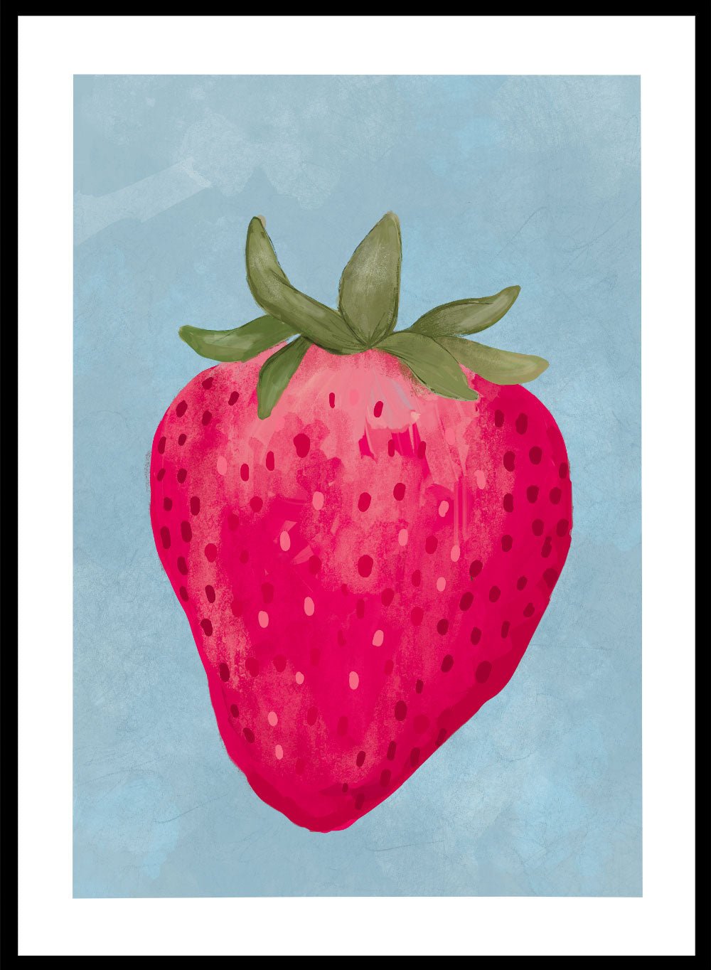 'Strawberry Illustration' Aesthetic Art Print_Sugar & Canvas