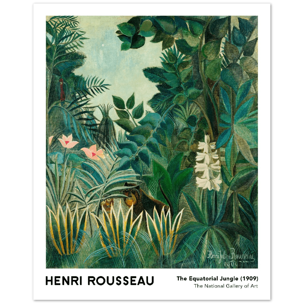 Henri Rousseau The Equatorial Jungle 1909 Art Print_Sugar & Canvas