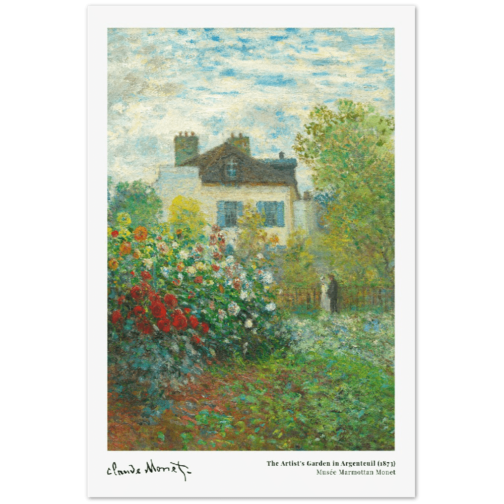 The Artist's Garden in Argenteuil 1873 by Monet Print_Sugar & Canvas
