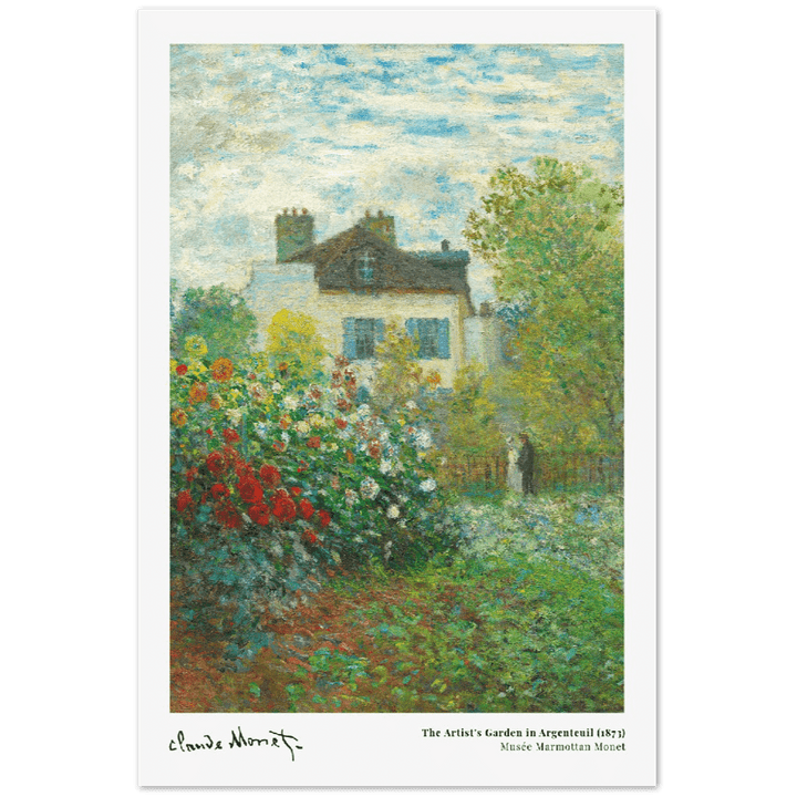 The Artist's Garden in Argenteuil 1873 by Monet Print_Sugar & Canvas