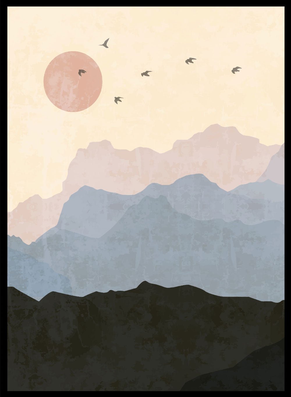 Abstract Mountains Art Print_Sugar & Canvas