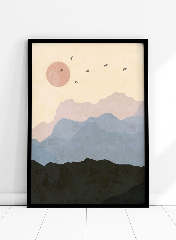 Abstract Mountains Art Print_Sugar & Canvas