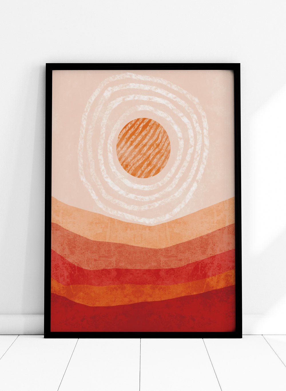 Abstract Sun & Mountains Art Print_Sugar & Canvas