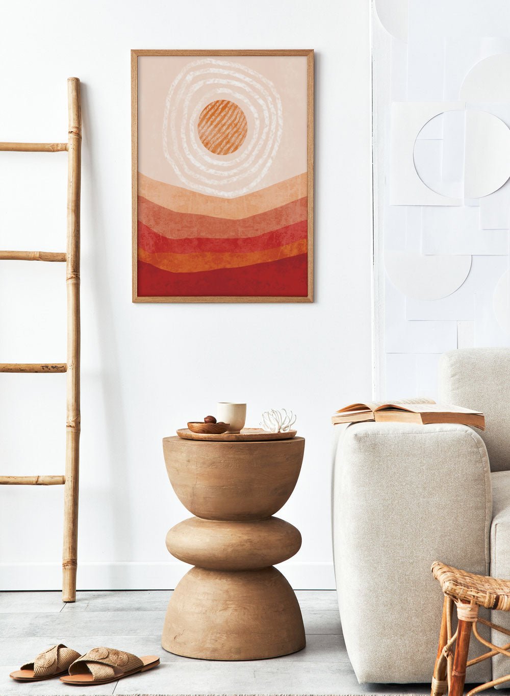 Abstract Sun & Mountains Art Print_Sugar & Canvas