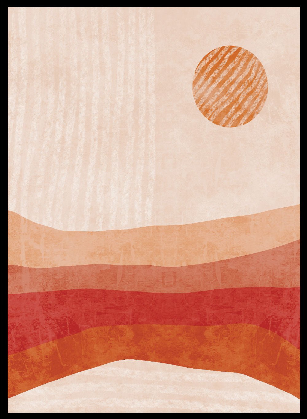 Abstract Sun & Mountains Art Print_Sugar & Canvas