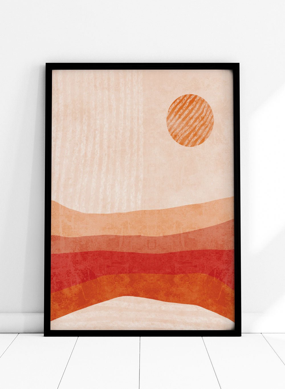 Abstract Sun & Mountains Art Print_Sugar & Canvas