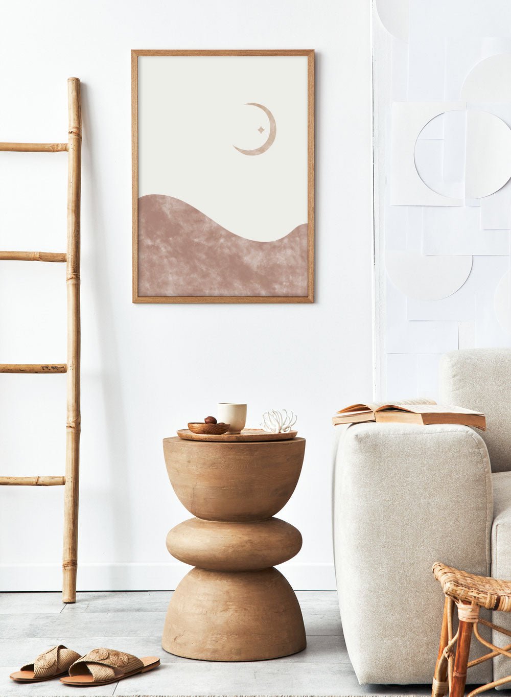 Abstract Moon & Mountains Art Print_Sugar & Canvas