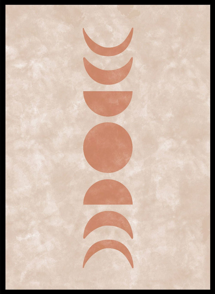 Mid - Century Moon Cycle Art Print_Sugar & Canvas