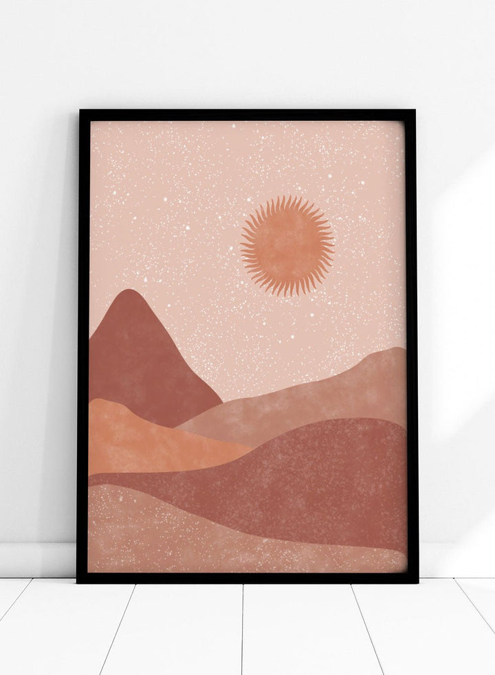 Abstract Sunset Art Print_Sugar & Canvas