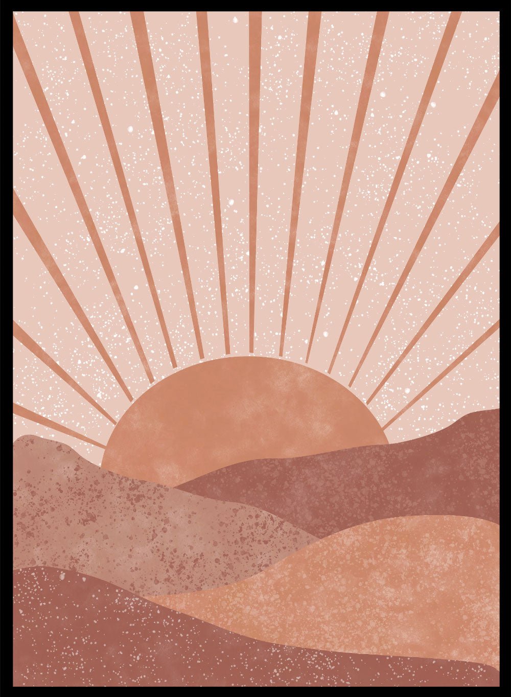 Abstract Sunrise Art Print_Sugar & Canvas