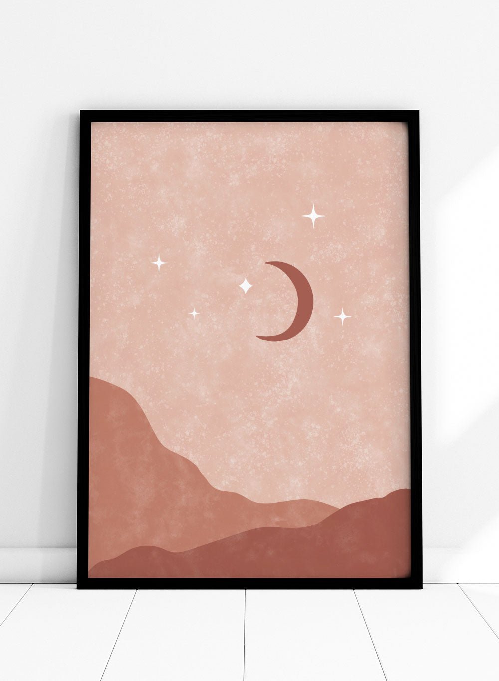 Abstract Moon & Mountains Art Print_Sugar & Canvas