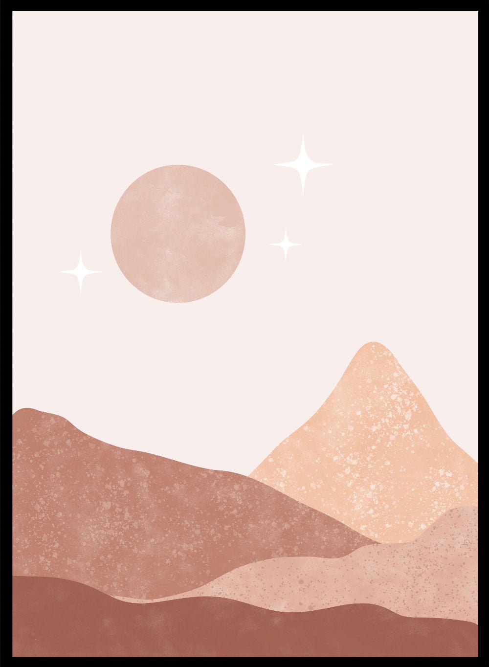 Abstract Sun & Mountains Art Print_Sugar & Canvas