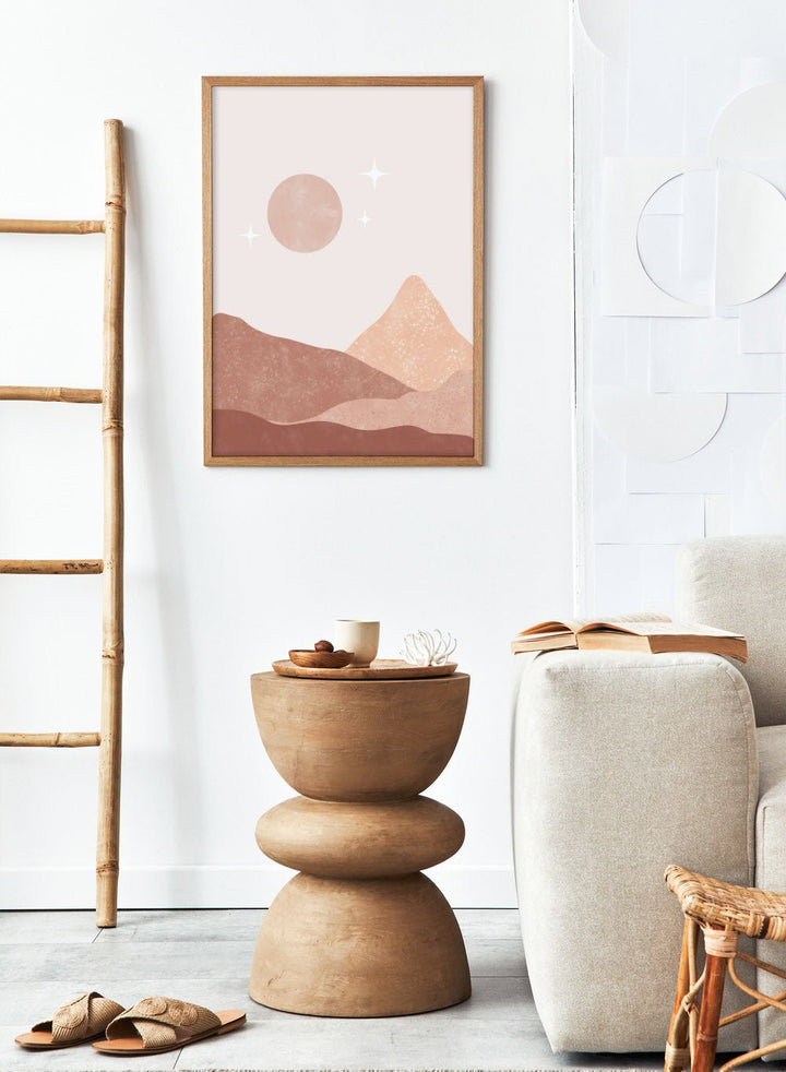 Abstract Sun & Mountains Art Print_Sugar & Canvas