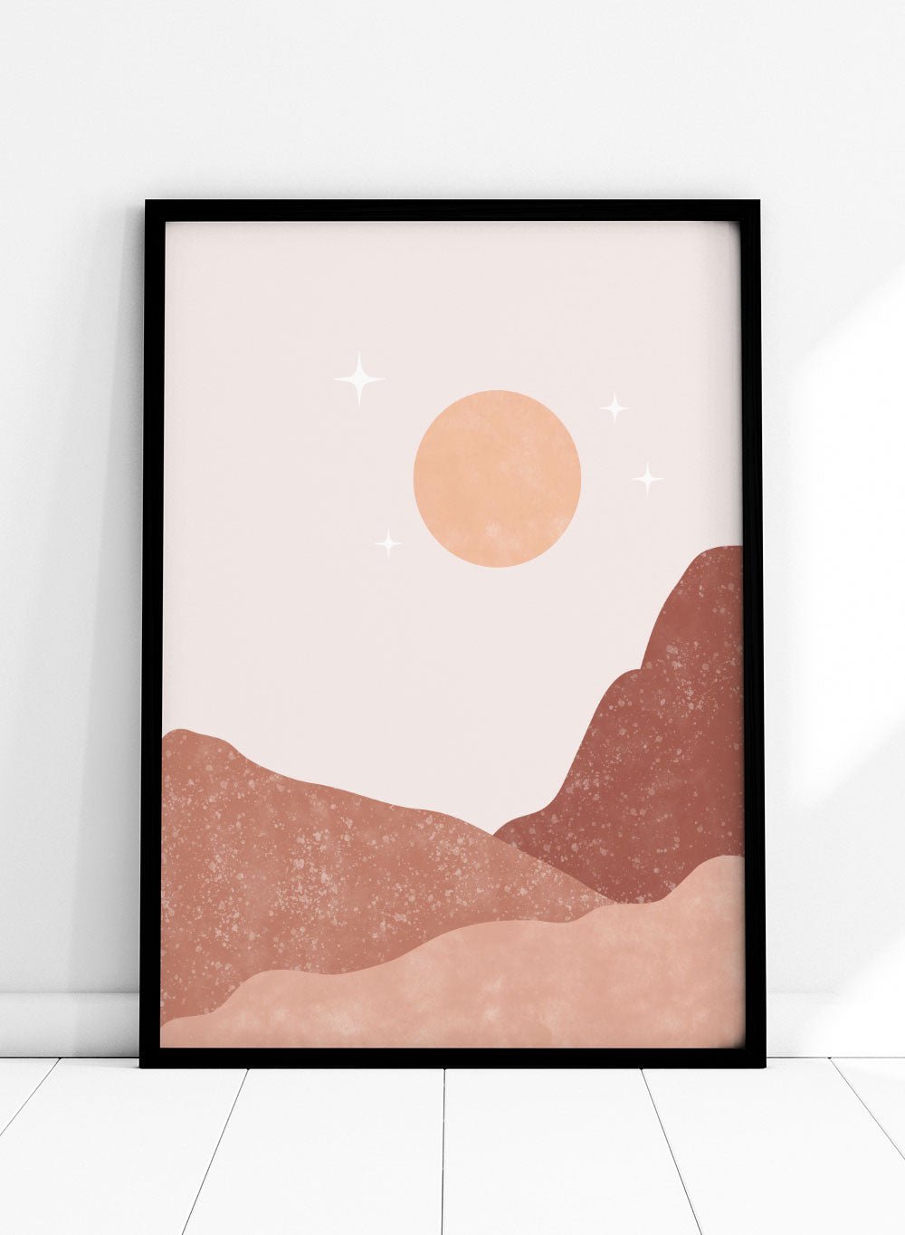 Abstract Sun & Mountains Art Print_Sugar & Canvas