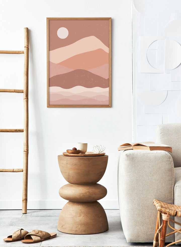 Abstract Sun & Mountains Art Print_Sugar & Canvas