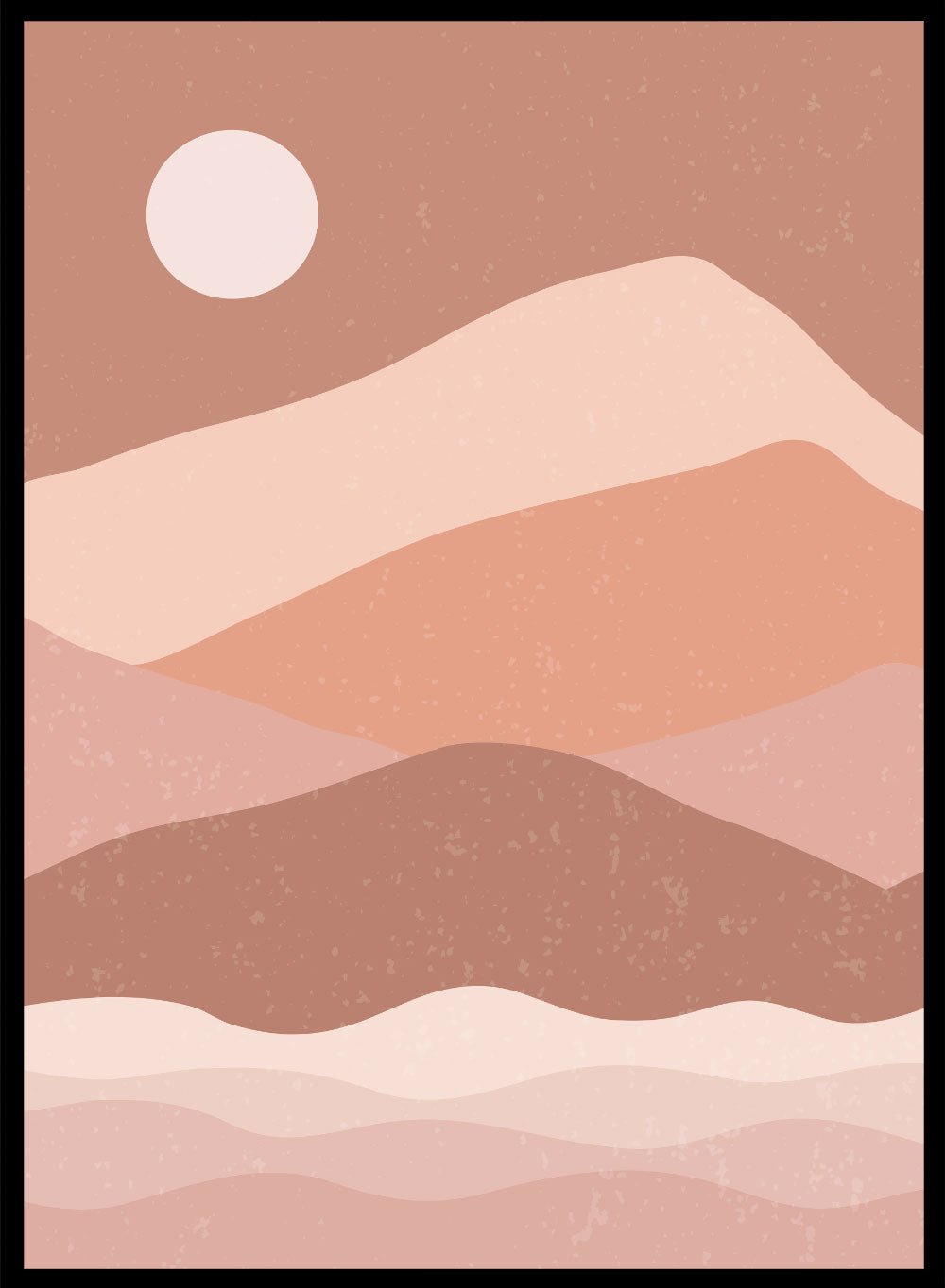 Abstract Sun & Mountains Art Print_Sugar & Canvas