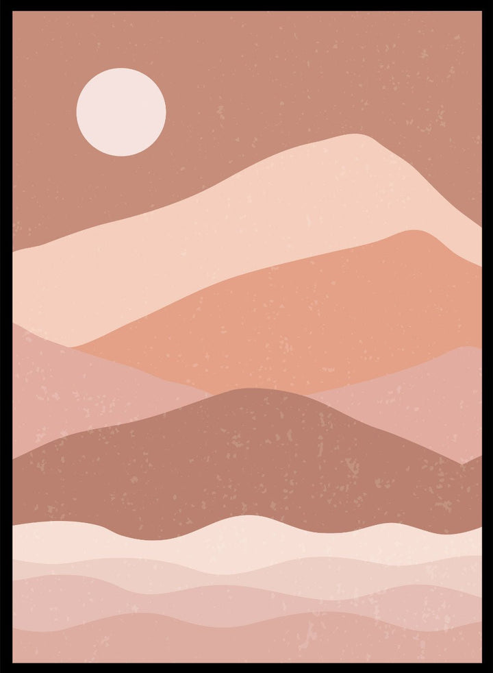 Abstract Sun & Mountains Art Print_Sugar & Canvas