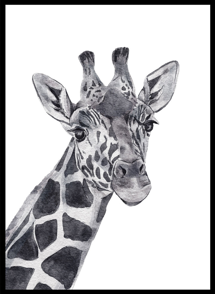 Giraffe Safari Animal Art Print_Sugar & Canvas