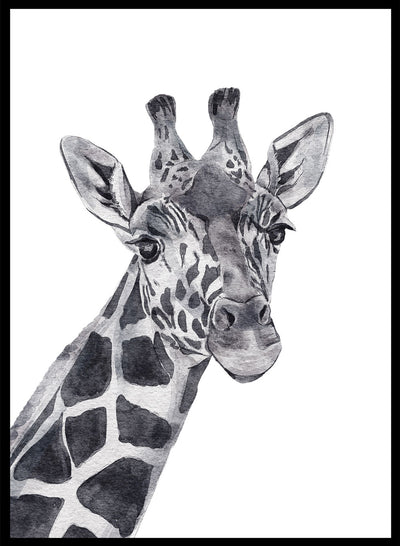 Sugar & Canvas 8x10 inches/20x25cm Giraffe Safari Animal Art Print