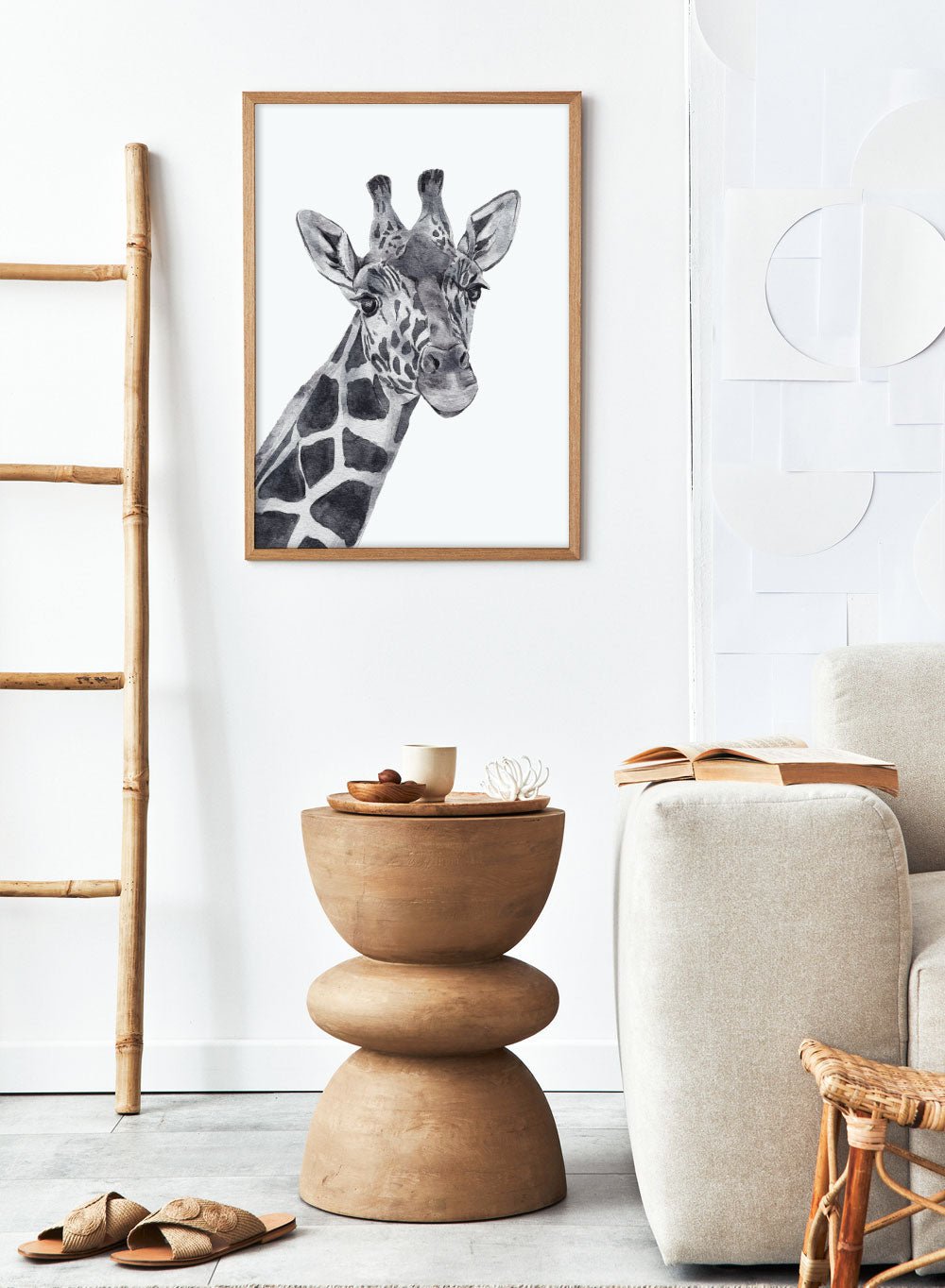Giraffe Safari Animal Art Print_Sugar & Canvas
