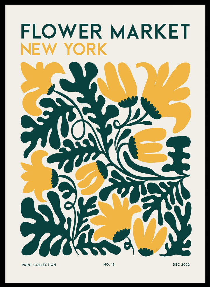 Flower Market New York Abstract Art Print FM107_Sugar & Canvas