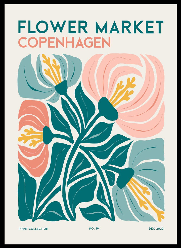 Flower Market Copenhagen Abstract Art Print FM108_Sugar & Canvas