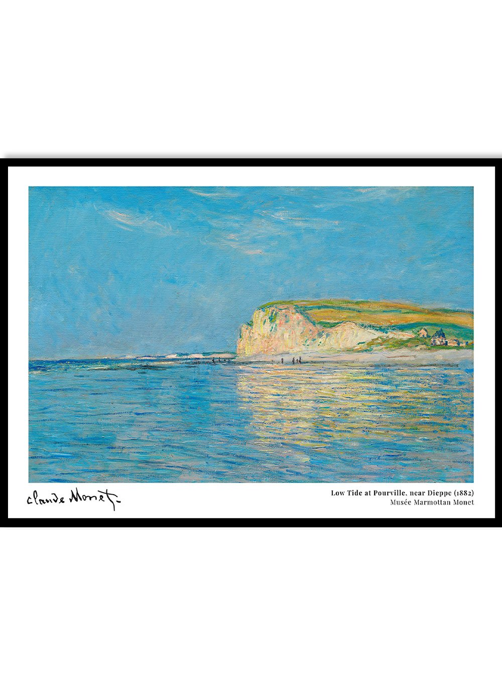 Low Tide at Pourville near Dieppe by Monet Print N41_Sugar & Canvas