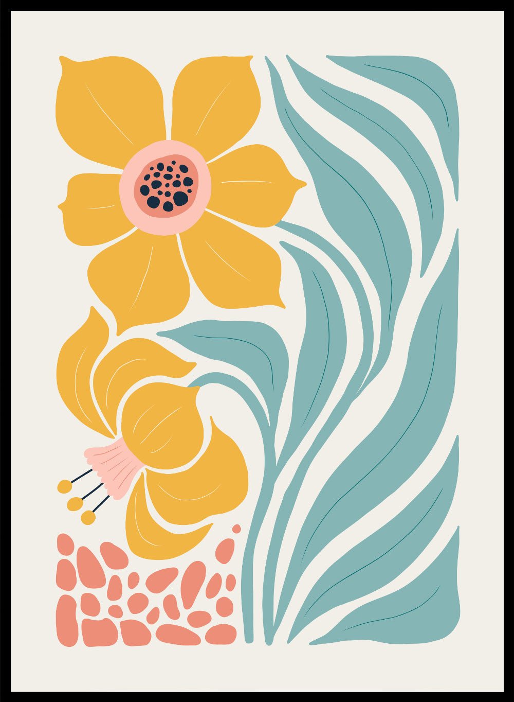 Abstract Botanical Art Print FM94_Sugar & Canvas