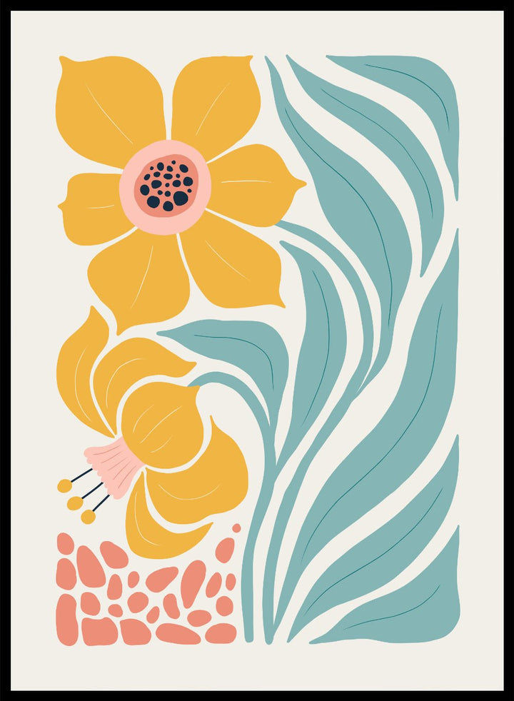 Abstract Botanical Art Print FM94_Sugar & Canvas