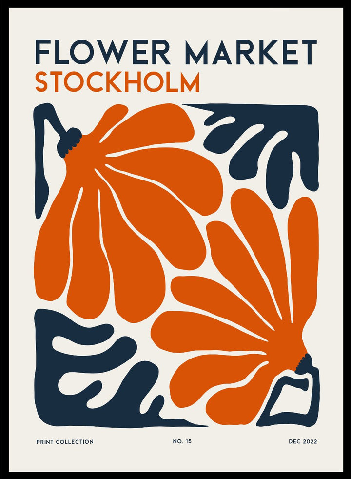 Flower Market Stockholm Abstract Art Print FM104_Sugar & Canvas