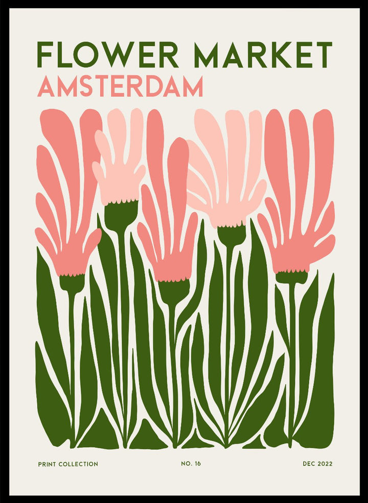 Flower Market Amsterdam Abstract Art Print FM105_Sugar & Canvas