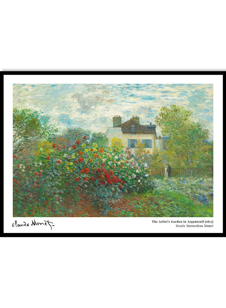 The Artist's Garden in Argenteuil 1873 by Monet Print N34_Sugar & Canvas