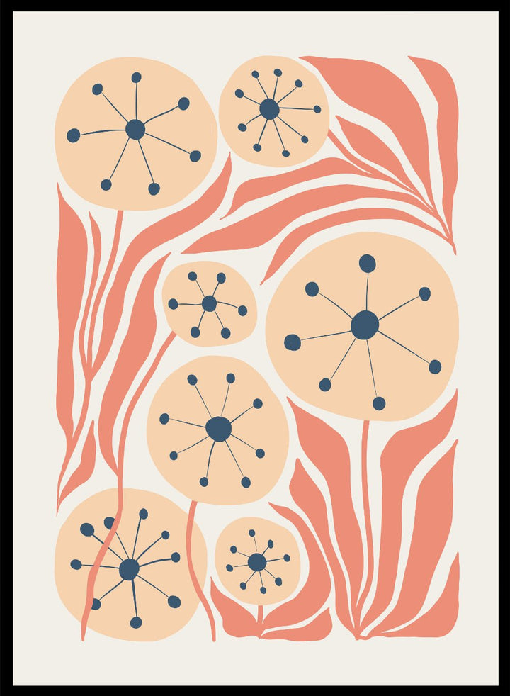 Abstract Dandelions Art Print FM103_Sugar & Canvas